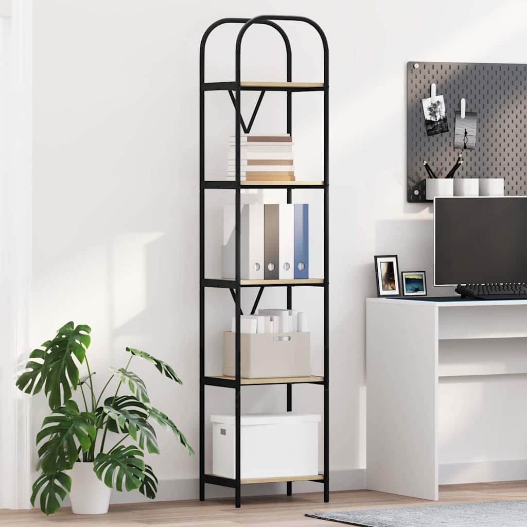 JUNG Vida Bücherregal Sonoma-Eiche 40 x 30 x 183 cm Holzwerkstoff
