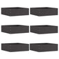 JUNG Vida Raseneinfassung 6 pcs Schwarz 40 x 40 x 13 cm Stahl