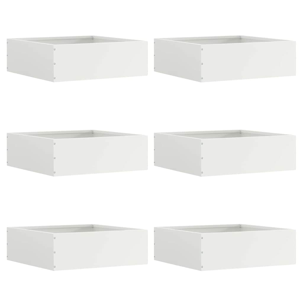 JUNG Vida Raseneinfassung 6 pcs Weiß 40 x 40 x 13 cm Stahl