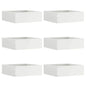 JUNG Vida Raseneinfassung 6 pcs Weiß 40 x 40 x 13 cm Stahl