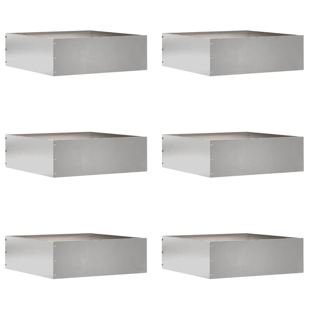 JUNG Vida Raseneinfassung 6 pcs Silber 40 x 40 x 13 cm Edelstahl