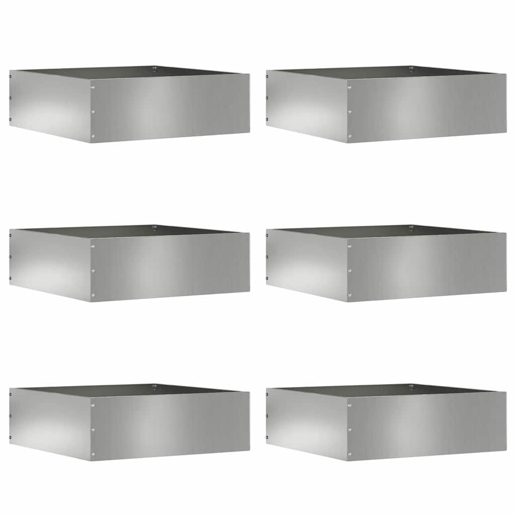 JUNG Vida Raseneinfassung 6 pcs Silber 40 x 40 x 13 cm Verzinkter Stahl