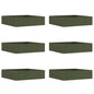 JUNG Vida Raseneinfassung 6 pcs Olive Grün 50 x 50 x 13 cm Stahl