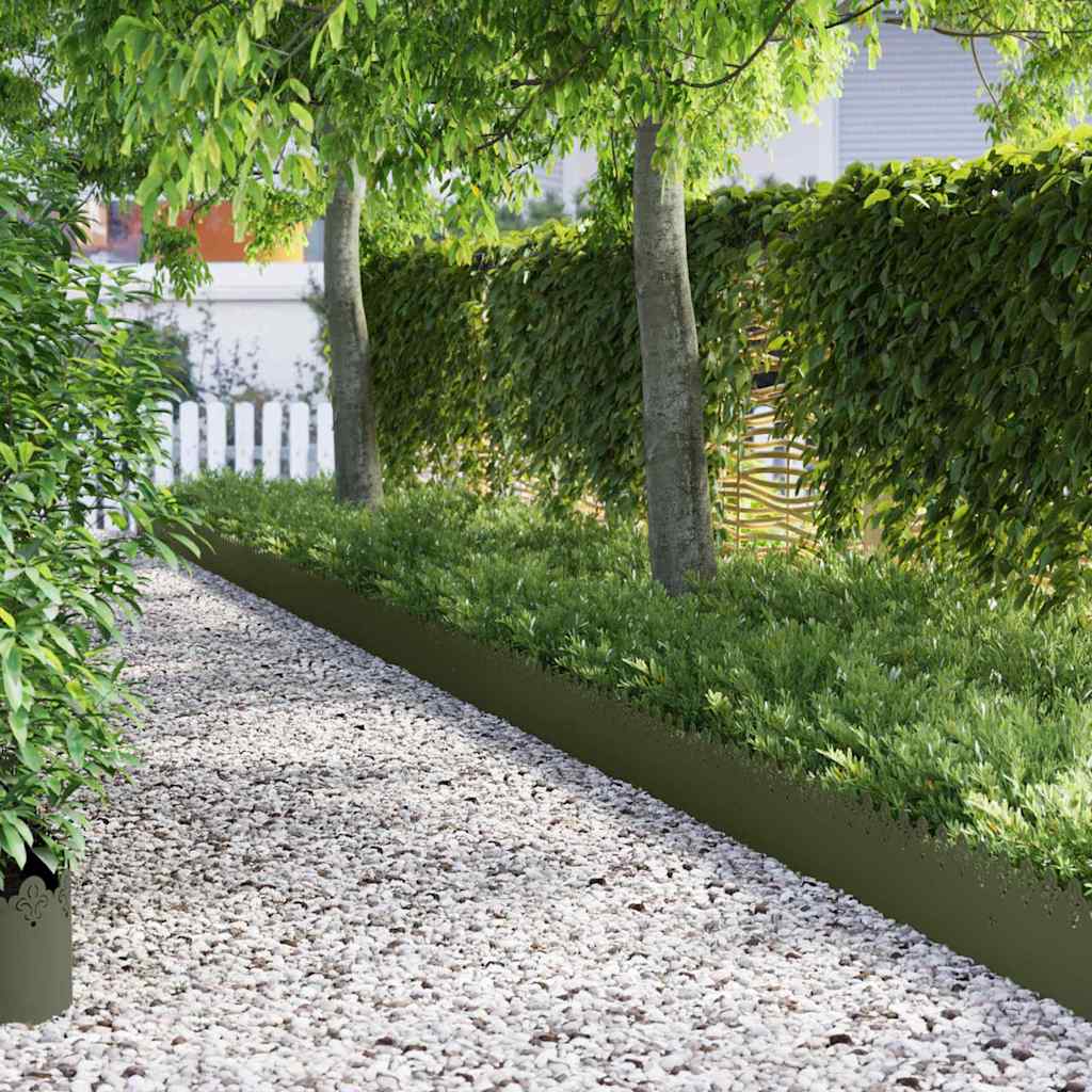 JUNG Vida Rasenkanten 10 pcs Olive Grün 103 x 0,05 x 22 cm Stahl