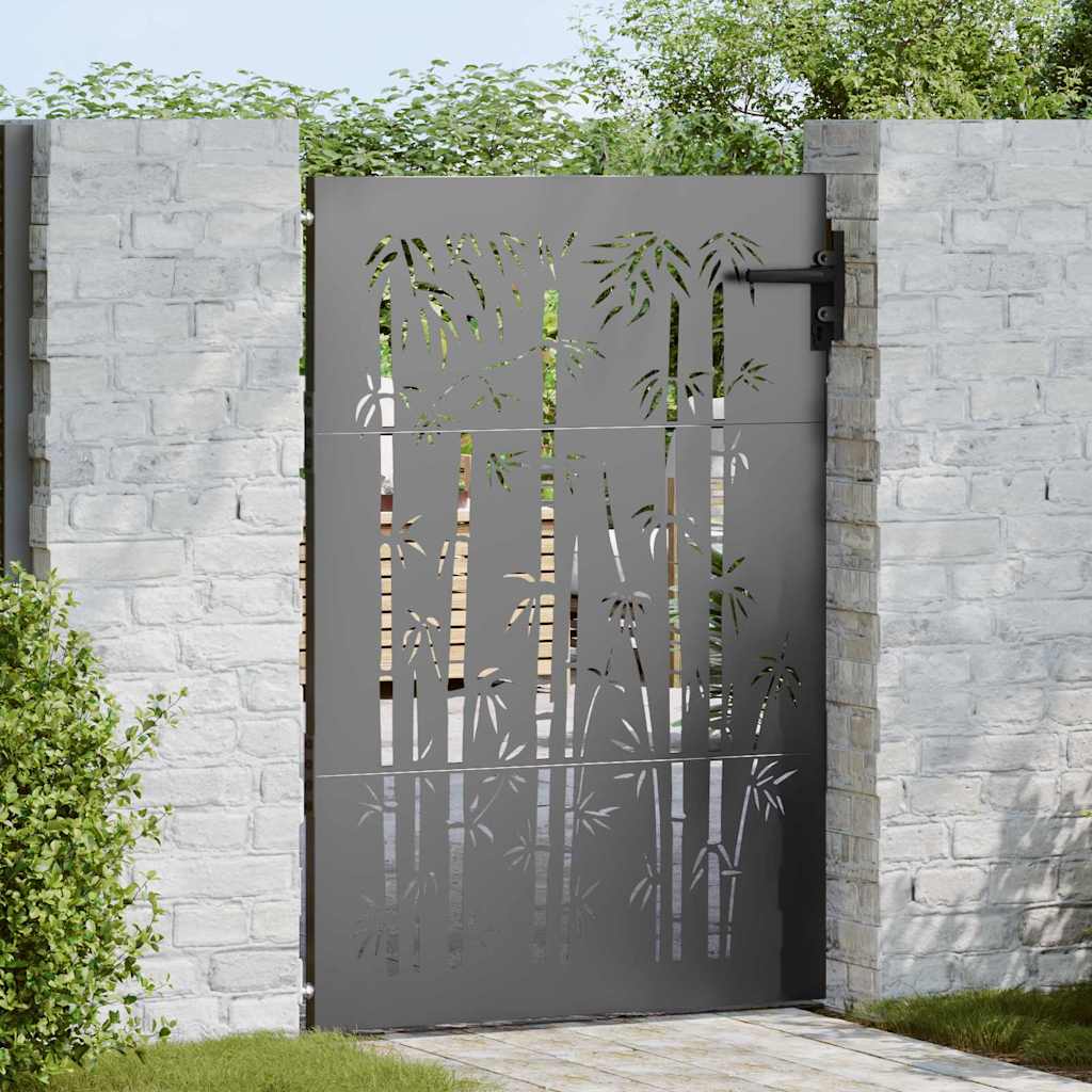 JUNG Vida Gartentor Schwarz 85 x 125 cm Pulverbeschichteter Stahl
