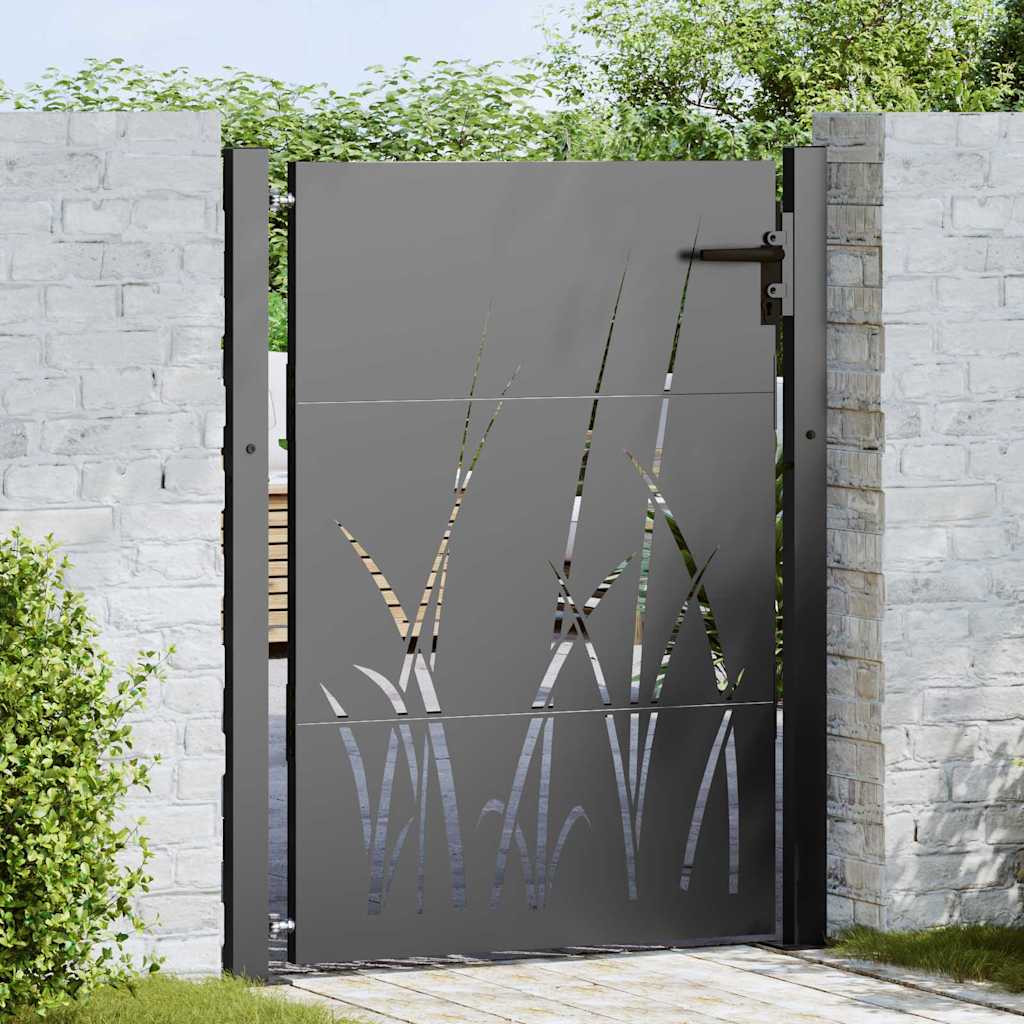 JUNG Vida Gartentor Schwarz 100 x 125 cm Pulverbeschichteter Stahl