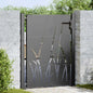 JUNG Vida Gartentor Schwarz 100 x 125 cm Pulverbeschichteter Stahl