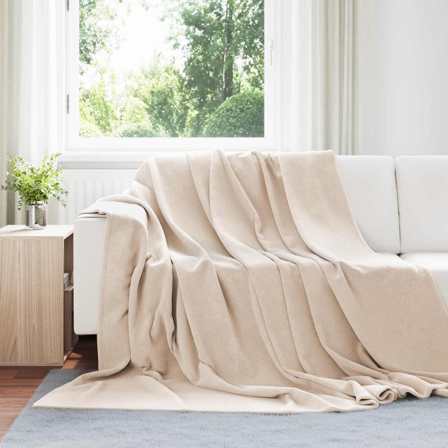 JUNG Vida Wohndecken 6 Stück Beige 220 x 240 cm Fleece