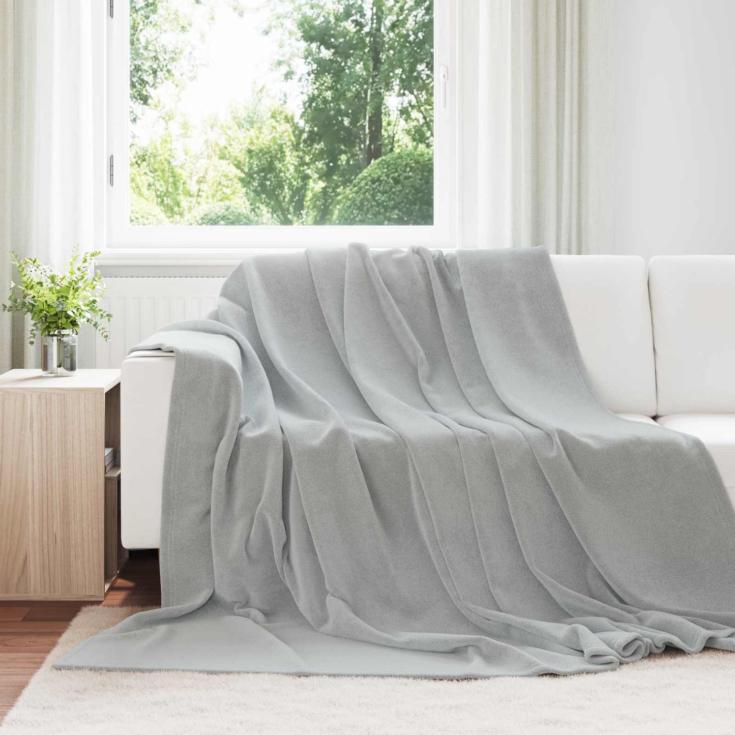 JUNG Vida Wohndecken 6 Stück Grau 240 x 270 cm Fleece