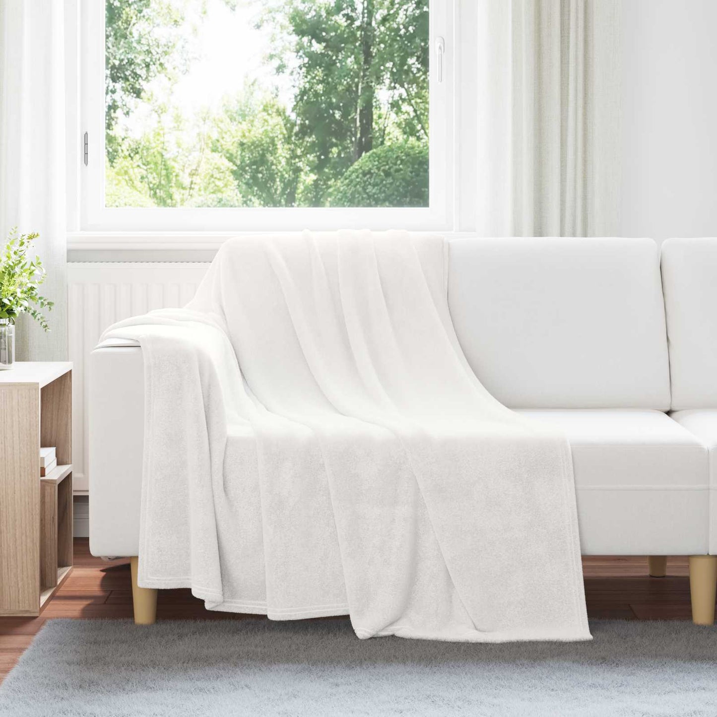 JUNG Vida Wohndecken 6 Stück Weiß 150 x 200 cm Fleece