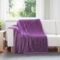 JUNG Vida Überwurfdecke Lila 200 x 150 cm Fleece