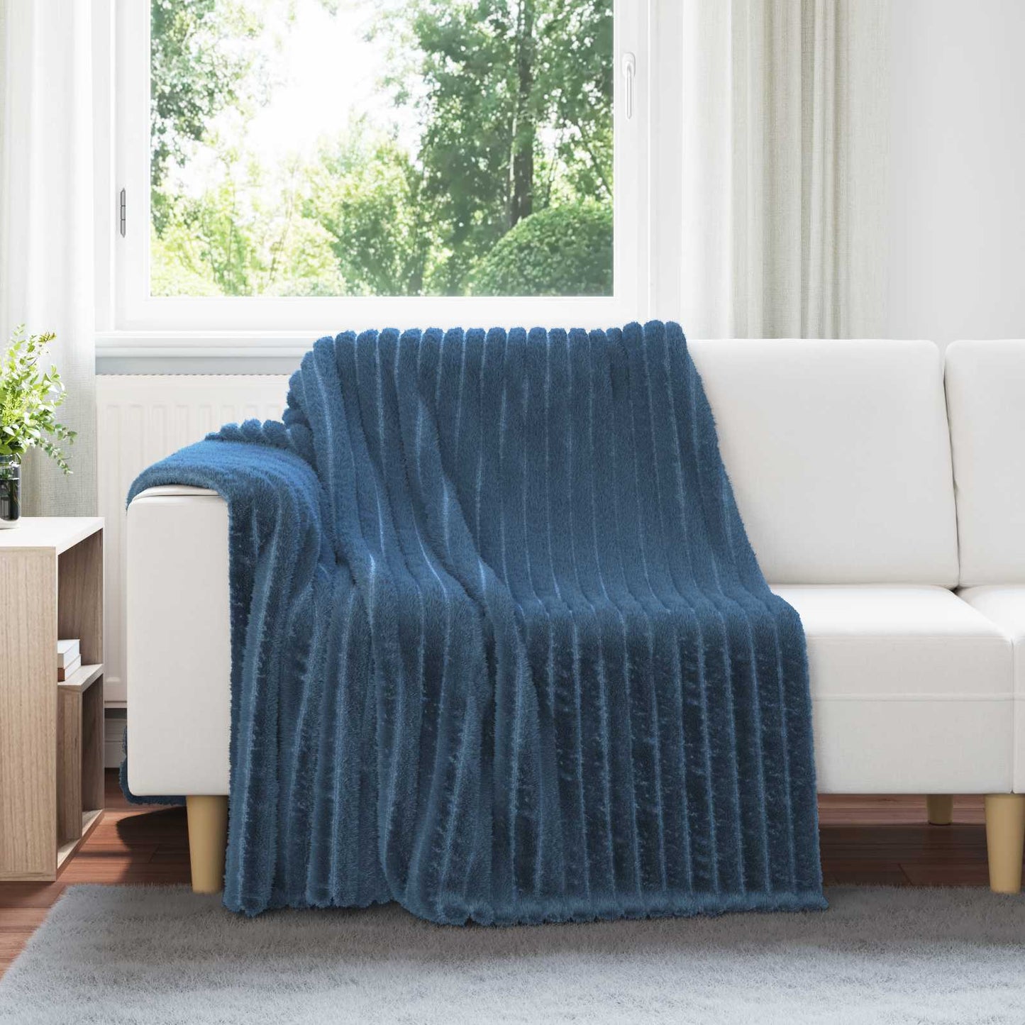 JUNG Vida Wohndecken 6 Stück Marineblau 200 x 150 cm Fleece