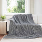 JUNG Vida Überwurfdecke Dunkelgrau 270 x 240 cm Fleece