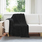 JUNG Vida Überwurfdecke Schwarz 150 x 130 cm Fleece