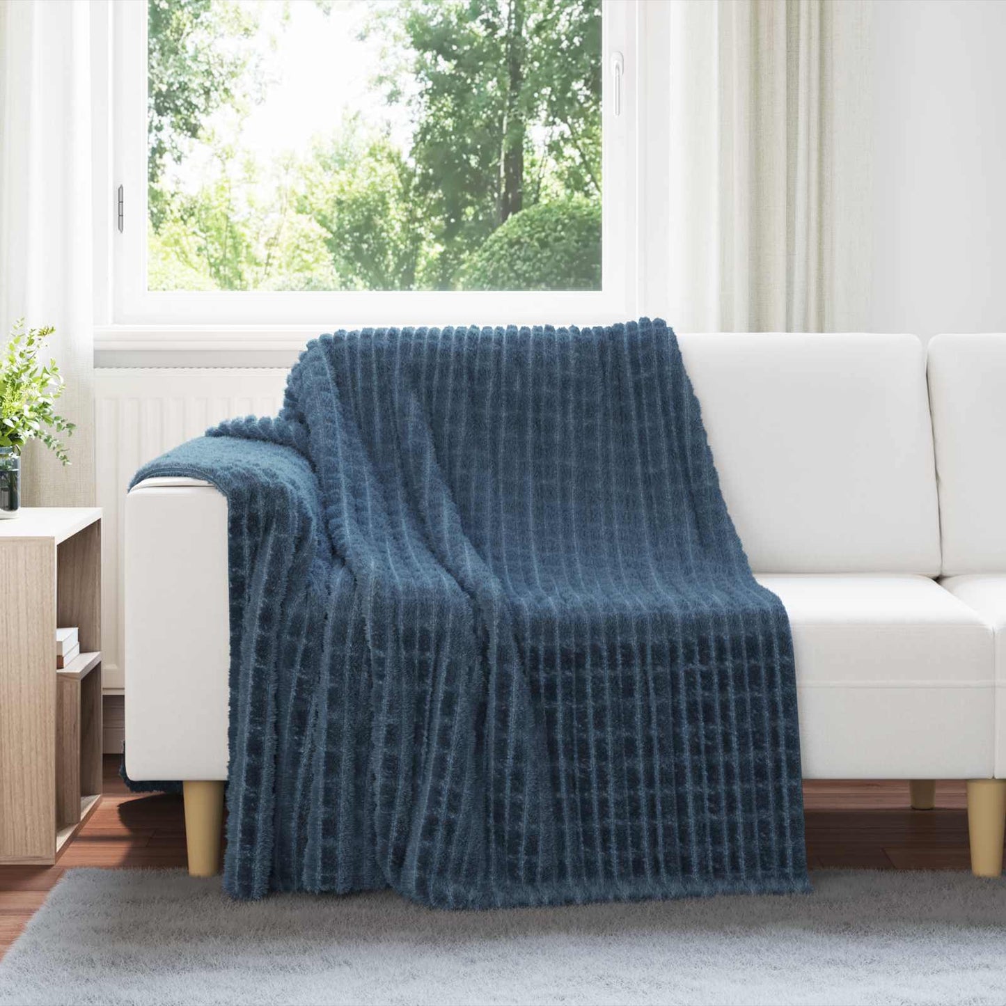 JUNG Vida Wohndecken 6 Stück Marineblau 200 x 150 cm Fleece