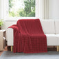 JUNG Vida Wohndecken 6 Stück Bordeauxrot 200 x 150 cm Fleece