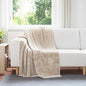 JUNG Vida Überwurfdecke Beige 130 x 150 cm Fleece