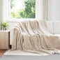 JUNG Vida Überwurfdecke Beige 240 x 270 cm Fleece