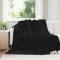 JUNG Vida Überwurfdecke Schwarz 240 x 270 cm Fleece