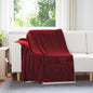 JUNG Vida Überwurfdecke Bordeauxrot 150 x 200 cm Fleece