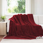 JUNG Vida Überwurfdecke Bordeauxrot 220 x 240 cm Fleece