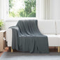 JUNG Vida Überwurfdecke Dunkelgrau 200 x 150 cm Fleece