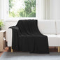 JUNG Vida Überwurfdecke Schwarz 200 x 150 cm Fleece