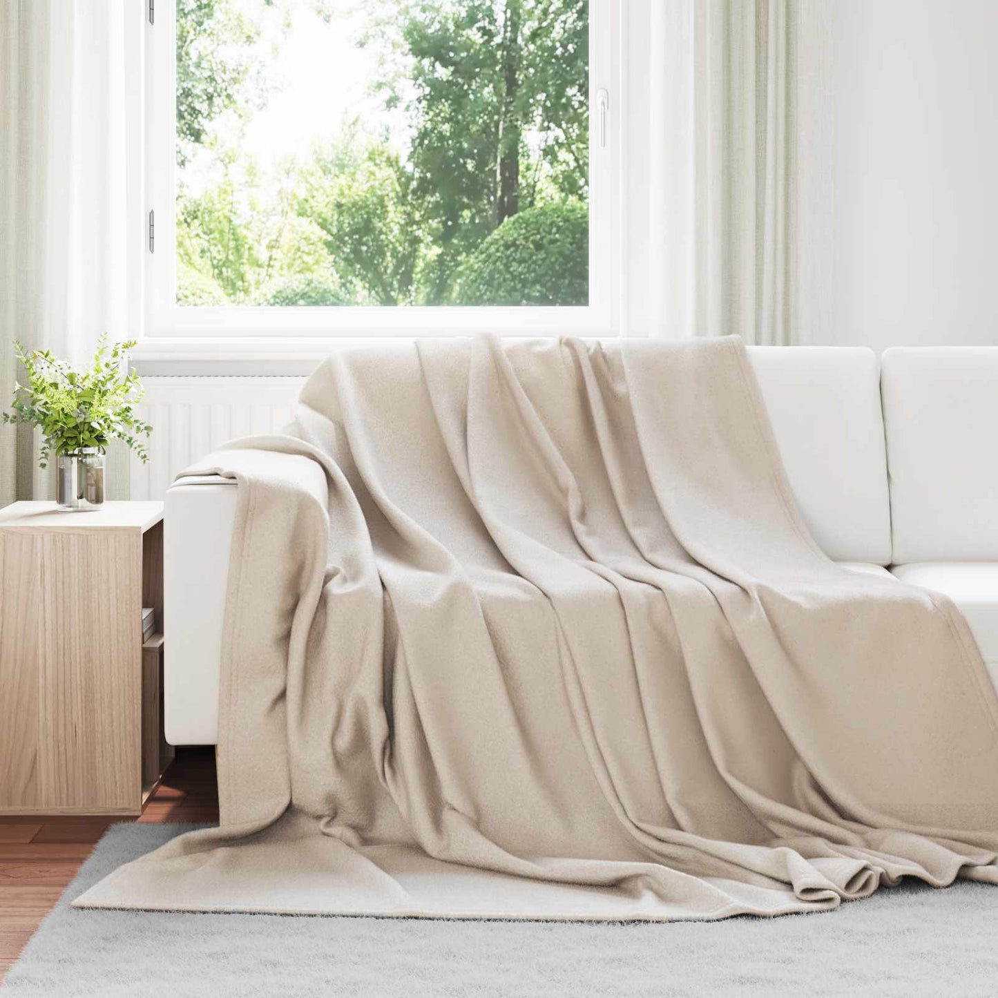 JUNG Vida Wohndecken 24 Stück Beige 270 x 240 cm Fleece