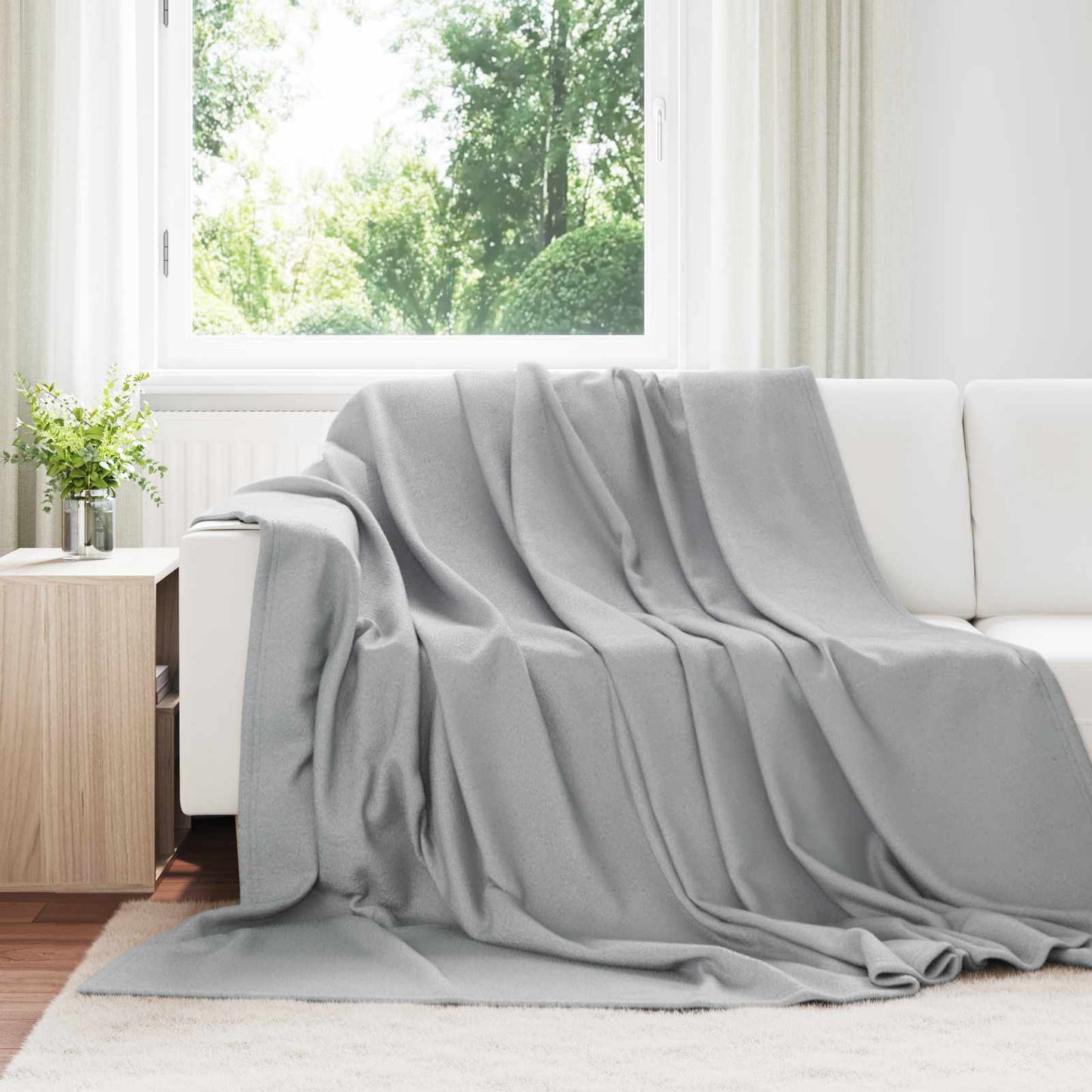 JUNG Vida Wohndecken 24 Stück Grau 240 x 220 cm Fleece