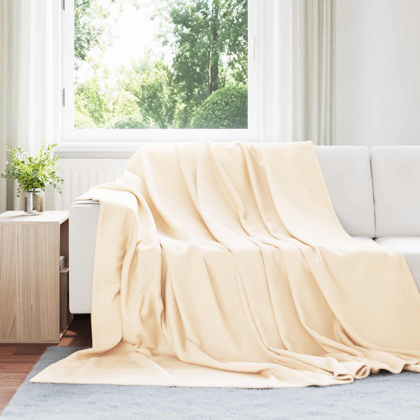 JUNG Vida Wohndecken 24 Stück Creme 240 x 220 cm Fleece