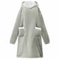 JUNG Vida Decken-Hoodie Grau 112 x 94 cm Fleece und Flanell