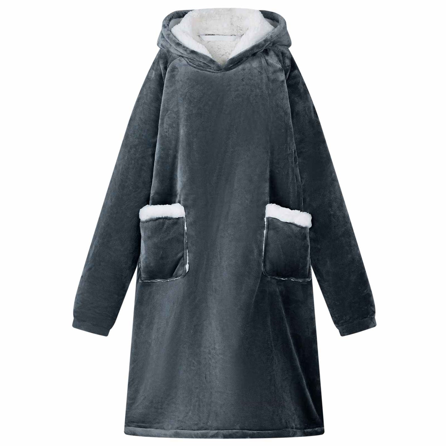 JUNG Vida Decken-Hoodie Marineblau 95 x 85 cm Fleece und Flanell
