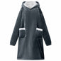 JUNG Vida Decken-Hoodie Marineblau 95 x 85 cm Fleece und Flanell