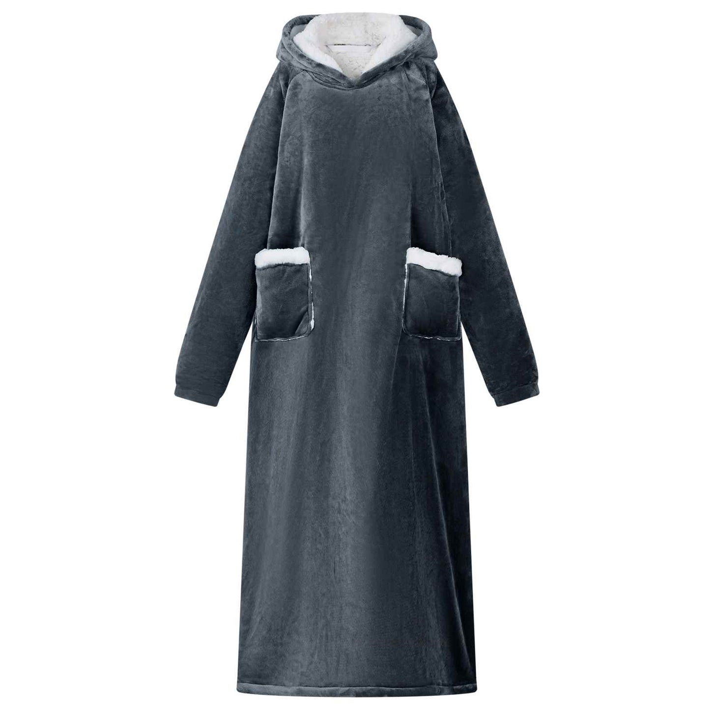 JUNG Vida Decken-Hoodie Marineblau 150 x 87 cm Fleece und Flanell