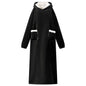 JUNG Vida Decken-Hoodie Schwarz 130 x 82 cm Fleece und Flanell