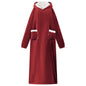 JUNG Vida Decken-Hoodie Bordeauxrot XL Fleece und Flanell