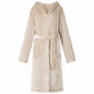 JUNG Vida Bademantel Hoodie Beige XXXL Flanell