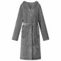 JUNG Vida Bademantel Hoodie Dunkelgrau S Flanell