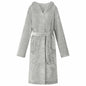 JUNG Vida Bademantel Hoodie Grau XXXL Flanell