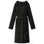 JUNG Vida Bademantel Hoodie Schwarz XL Flanell