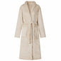 JUNG Vida Bademantel ohne Kapuze Beige XXXL Flanell