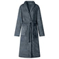 JUNG Vida Bademantel ohne Kapuze Marineblau L Flanell