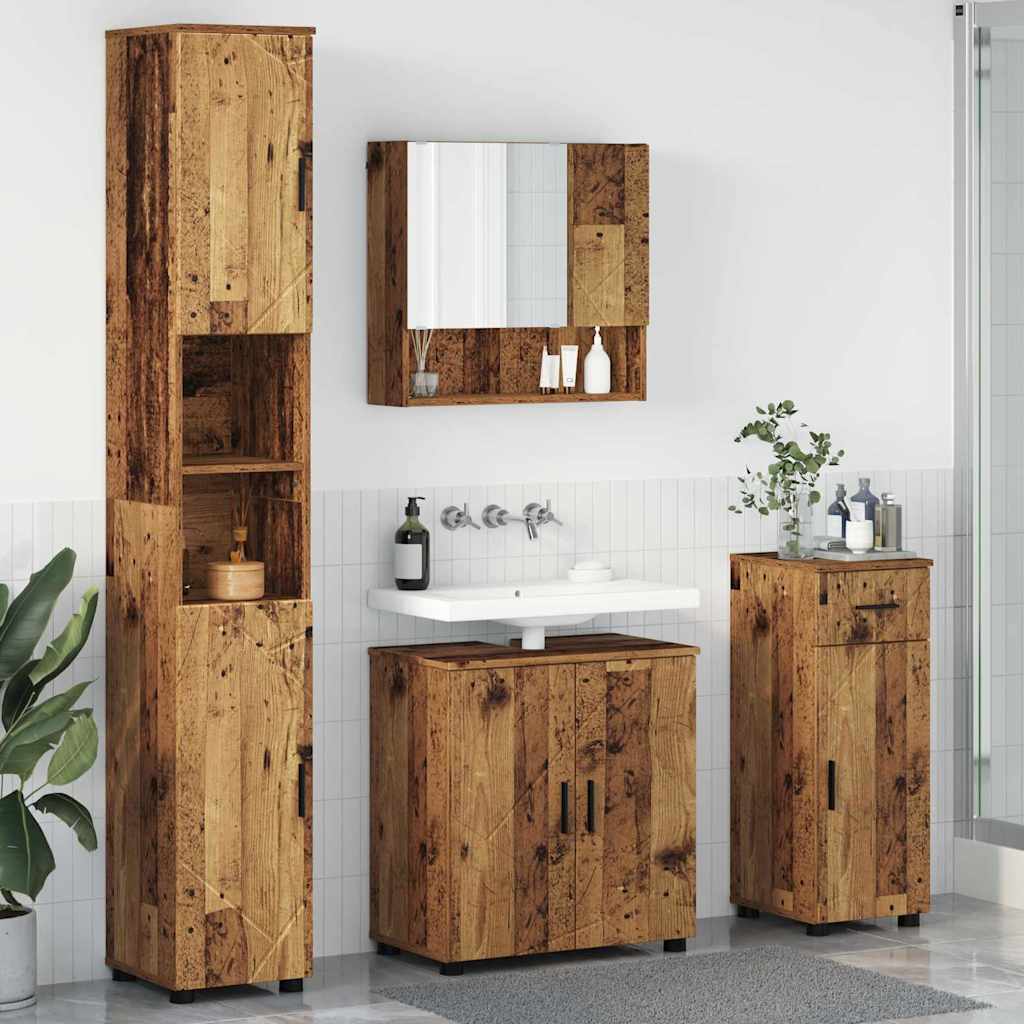 JUNG Vida Badezimmermöbel-Set 4 pcs Altholz Holzwerkstoff & Metall