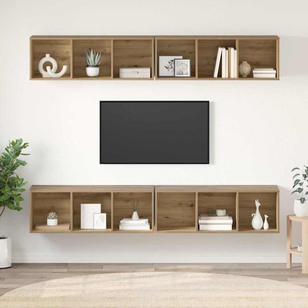 JUNG Vida TV-Schrankset 4 pcs Artisan-Eiche 37 x 37 x 107,5 cm