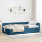 JUNG Vida Eckbettgestell Blau 80 cm x 200 cm Polyester und Sperrholz