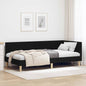 JUNG Vida Eckbettgestell Schwarz 90 cm x 190 cm Stoff und Sperrholz
