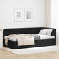 JUNG Vida Eckbettgestell mit Kopfteil Schwarz 90 x 190 cm Samt