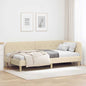JUNG Vida Eckbettgestell mit Kopfteil Creme 90 x 190 cm Stoff