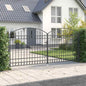 JUNG Vida Zauntor mit Schloss Grau 301 x 224,5 cm Stahl