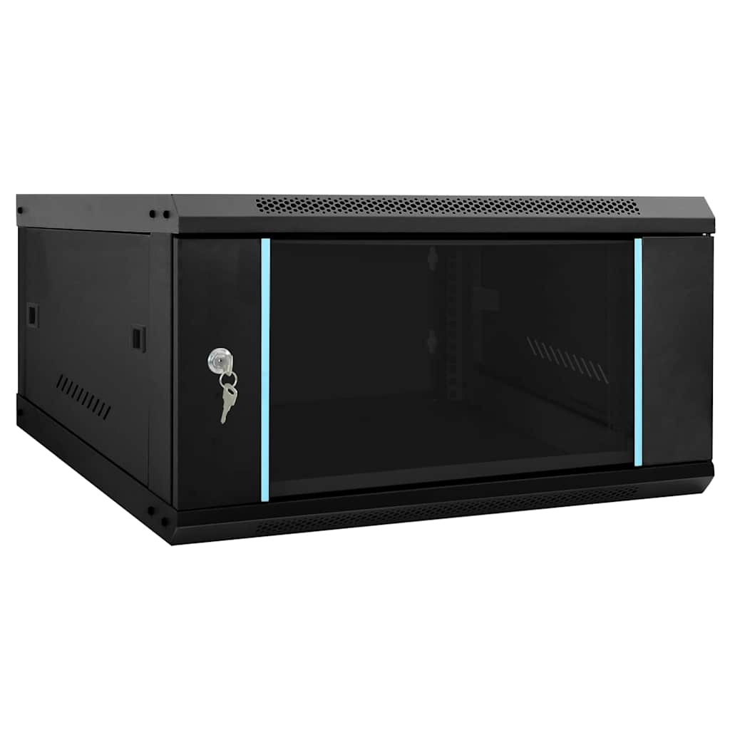 JUNG Vida Netzwerkschrank mit Speicher Schwarz 60 x 60 x 35 cm Stahl